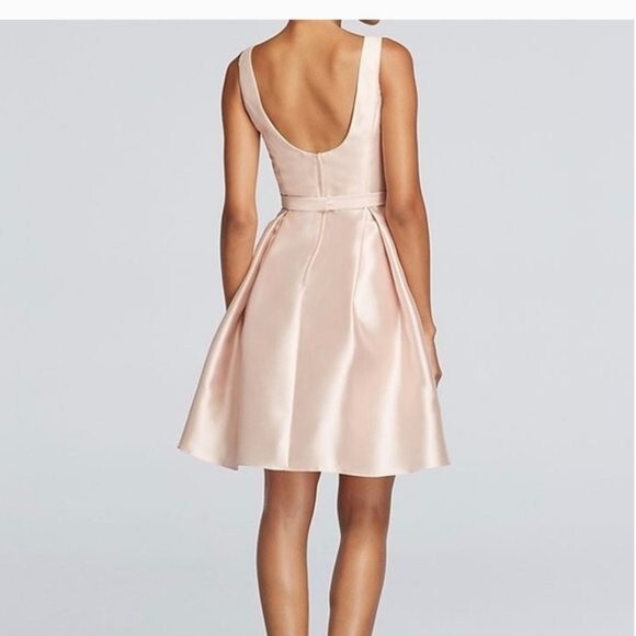 David's Bridal Black Bridesmaid‎ Prom Sleeveless Dress Size 6 NWT - Picture 13 of 16